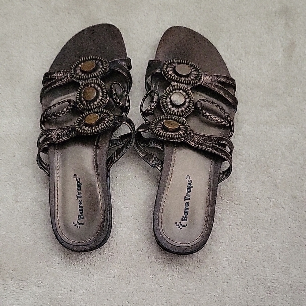 Brown Metalic Sandals